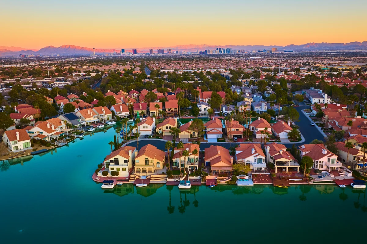 aerial view of Clark County, NV